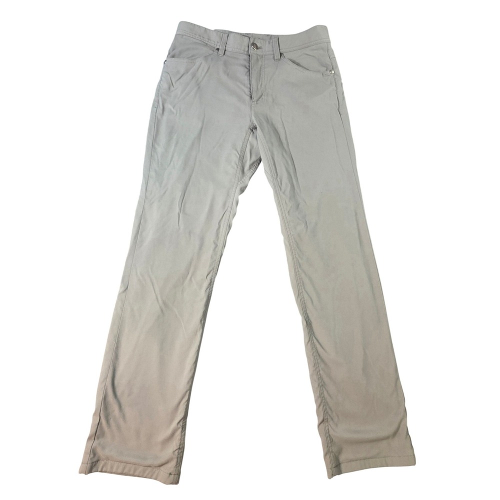 LL Bean Cresta Hiking Pants Gray Fleece Lined Straight Leg 30x30